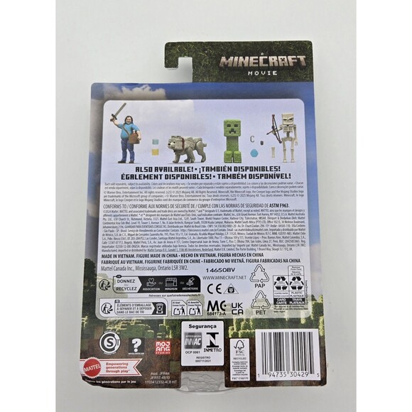 Minecraft Movie Steve 12” Action Figure Mattel 2024 New Film Character Toy - Picture 6 of 6